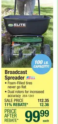 Menards Scotts Elite Broadcast Spreader with EdgeGuard offer