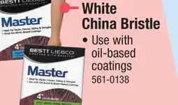 Menards Bestt Liebco 4 Master 100% White China Bristle Blend Stain Block Brush offer