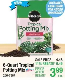 Menards Miracle-Gro Tropical Potting Mix - 6 qt offer