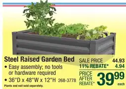 Menards Master Garden 48 x 36 Metal Raised Garden Bed offer