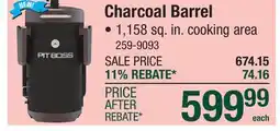 Menards Pit Boss Champion Charcoal Barrel Smoker offer