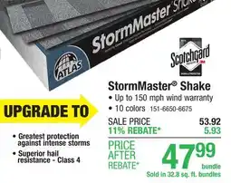 Menards Atlas StormMaster Shake Black Shadow Impact-Resistant Roofing Shingles (32.8 sq ft) offer