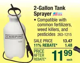 Menards Chapin SureSpray 2 Gallon Tank Sprayer offer