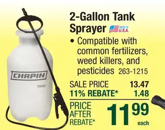 Menards Chapin SureSpray 2 Gallon Tank Sprayer offer