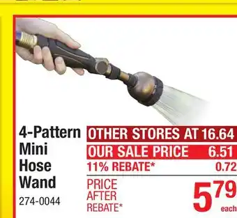 Menards 4-Pattern Mini Wand offer