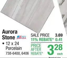 Menards Mohawk Clean Protect Aurora Stone Taupe 12 x 24 Porcelain Floor and Wall Tile offer