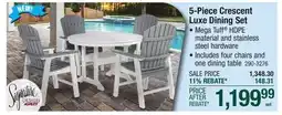 Menards Signature Design by Ashley Crescent Luxe 5-Piece Outdoor Dining Set offer