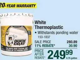 Menards Duck Coat White Thermoplastic Roof Coating - 4.75 gal offer