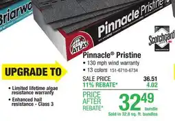 Menards Atlas Pinnacle Pristine Black Architectural Roofing Shingles (32.8 sq. ft.) offer