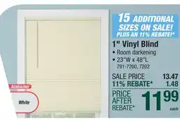 Menards Window Images 1 White Room Darkening Cordless Vinyl Blind - 23W x 48L offer