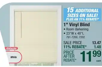 Menards Window Images 1 White Room Darkening Cordless Vinyl Blind - 23W x 48L offer