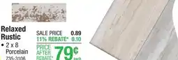 Menards Mohawk Clean Protect Relaxed Rustic Whitewash 2 x 8 Porcelain Floor and Wall Tile offer
