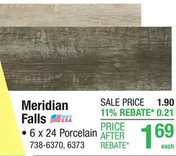 Menards Mohawk CleanProtect Meridian Falls Pearl Wood 6 x 24 Porcelain Floor and Wall Tile offer