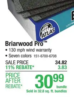 Menards Atlas Briarwood Pro High Definition Blackstone Architectural Roofing Shingles (32.8 sq. ft.) offer