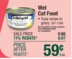 Menards Solid Gold Five Oceans Sea Bream & Tuna in Gravy Wet Cat Food - 3 oz offer