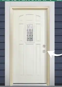 Menards Mastercraft Chippewa 32W x 80H Primed Steel Mini Lite Prehung Exterior Door - Right Inswing offer