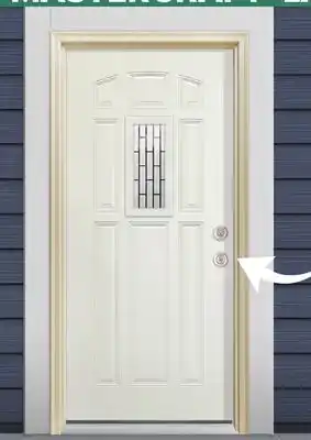 Menards Mastercraft Chippewa 32W x 80H Primed Steel Mini Lite Prehung Exterior Door - Right Inswing offer