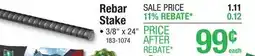 Menards 3/8 x 24 Rebar Stake Grade 60 offer