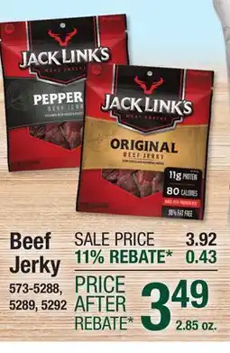 Menards Jack Link's Original Beef Jerky - 2.85 oz offer