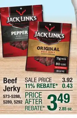 Menards Jack Link's Original Beef Jerky - 2.85 oz offer