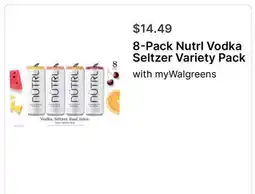 Walgreens 8-Pack Nutrl Vodka Seltzer Variety Pack offer