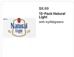 Walgreens 15-Pack Natural Light offer