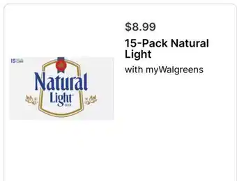 Walgreens 15-Pack Natural Light offer