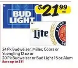 Winn Dixie Budweiser, Miller, Coors, Yuengling, Bud Light offer