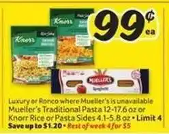 Winn Dixie Mueller's Traditional Pasta or Knorr Rice or Pasta Sides offer