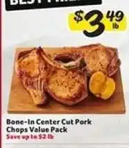 Winn Dixie Bone-In Center Cut Pork Chops Value Pack offer