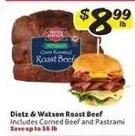 Winn Dixie Dietz & Watson Roast Beef offer