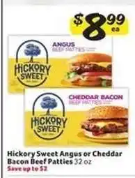 Winn Dixie Hickory Sweet Angus or Cheddar Bacon Beef Patties offer