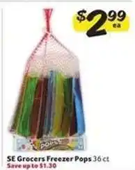 Winn Dixie SE Grocers Freezer Pops offer