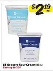Winn Dixie SE Grocers Sour Cream offer
