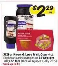 Winn Dixie SEG or Know & Love Fruit Cups offer