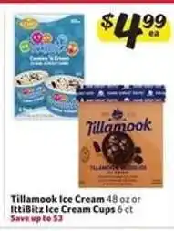 Winn Dixie Tillamook Ice Cream or IttiBitz Ice Cream Cups offer