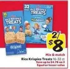 Winn Dixie Rice Krispies Treats offer