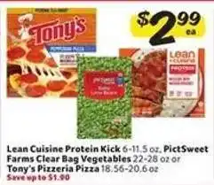 Winn Dixie Lean Cuisine Protein Kick / PictSweet Farms Clear Bag Vegetables / Tony's Pizzeria Pizza offer