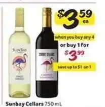 Winn Dixie Sunbay Cellars offer
