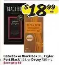 Winn Dixie Bota Box or Black Box offer