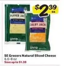 Winn Dixie SE Grocers Natural Sliced Cheese offer