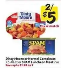 Winn Dixie Dinty Moore or Hormel Compleats or SPAM Luncheon Meat offer