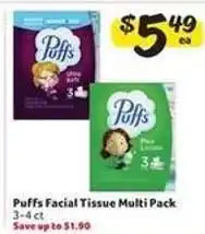 Winn Dixie Puffs Facial Tissue Multi Pack offer
