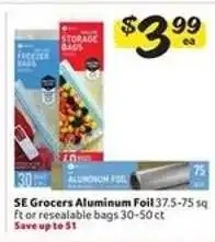 Winn Dixie SE Grocers Aluminum Foil offer