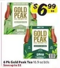 Winn Dixie 6 Pk Gold Peak Tea offer