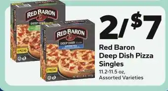 Save a Lot Red Baron Deep Dish Pizza Singles offer