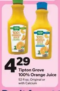 Save a Lot Tipton Grove 100% Orange Juice offer