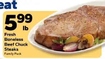 Save a Lot Fresh Boneless Beef Chuck Steaks offer