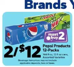 Save a Lot Pepsi Products 12-Packs offer