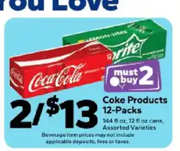 Save a Lot Coke Products 12-Packs offer